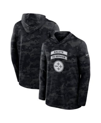 Мужской легкий худи Nike черный Pittsburgh Steelers 2026 Salute to Service Sideline