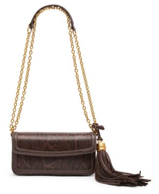 Сумка-кроссбоди Anne Klein с цепочкой, клапаном и кисточкой