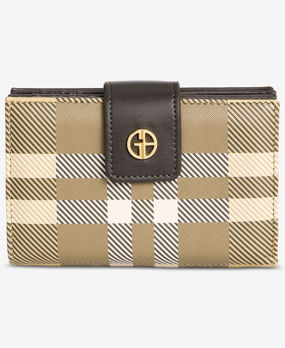 Кошелек Giani Bernini Fall Plaid с рамкой, эксклюзив Macy's