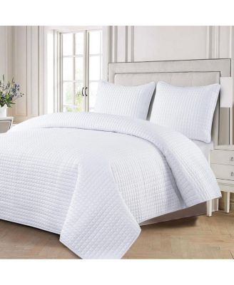 Комплект стеганых одеял и покрывала Egyptian Linens в клетку