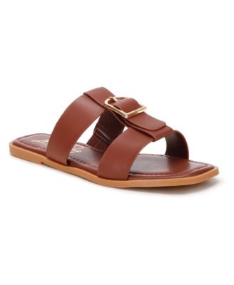 Brown faux leather