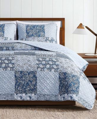 Lucky Brand Reversible Printed 3-Piece Quilt Set, Full/Queen