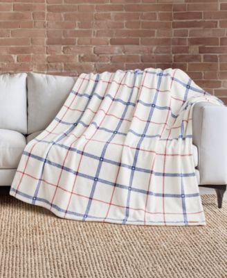 Ditsy Star Plaid White