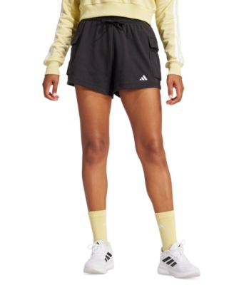 adidas Women's The Essentials Logo French Terry Cargo Shorts