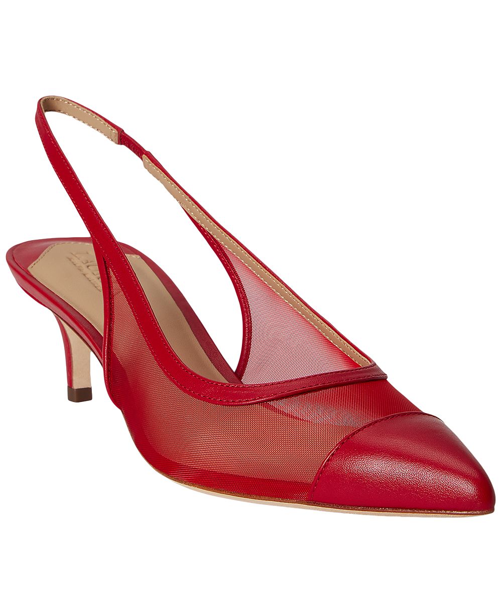 Lauren Ralph Lauren Women's Lolah Mesh and Nappa Slingback Pumps