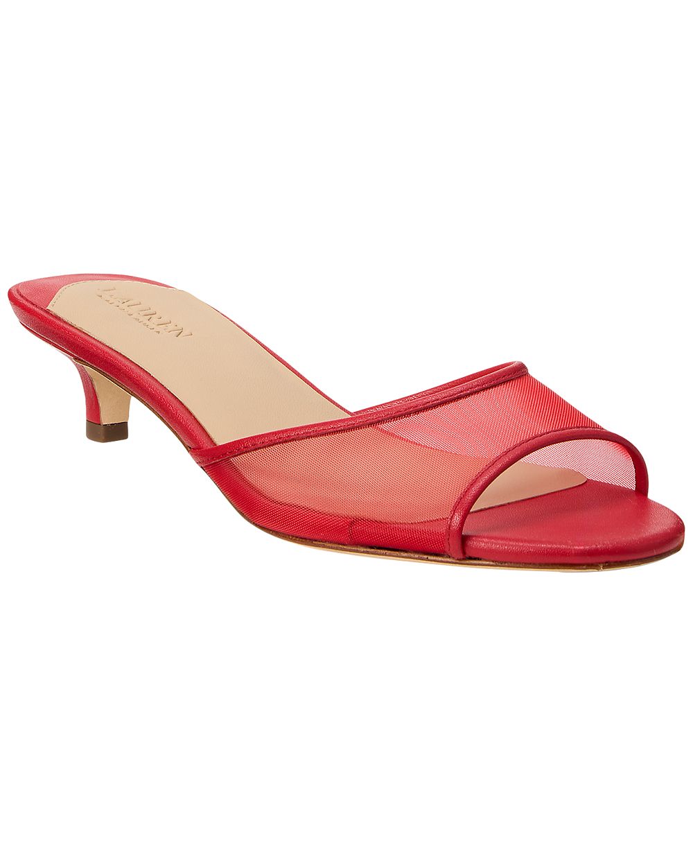 Lauren Ralph Lauren Women's Francesca Leather & Mesh Mule Sandals