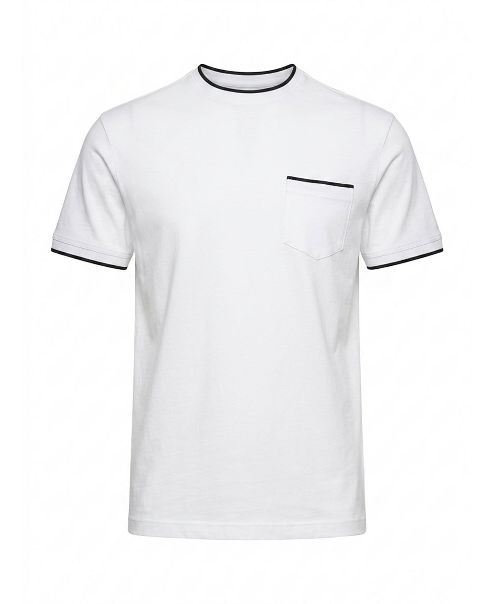 Garnet Men's Classic-Fit Crewneck Cotton Pocket T-Shirt