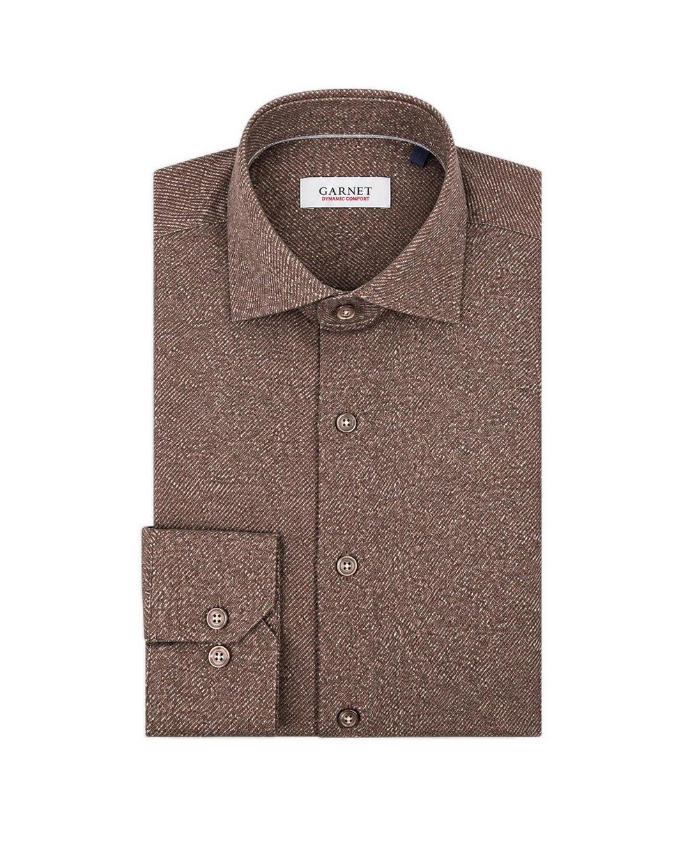 Garnet Men's Regular-Fit Cotton Solid Dress Shirt