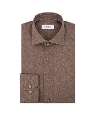 Garnet Men's Regular-Fit Cotton Solid Dress Shirt