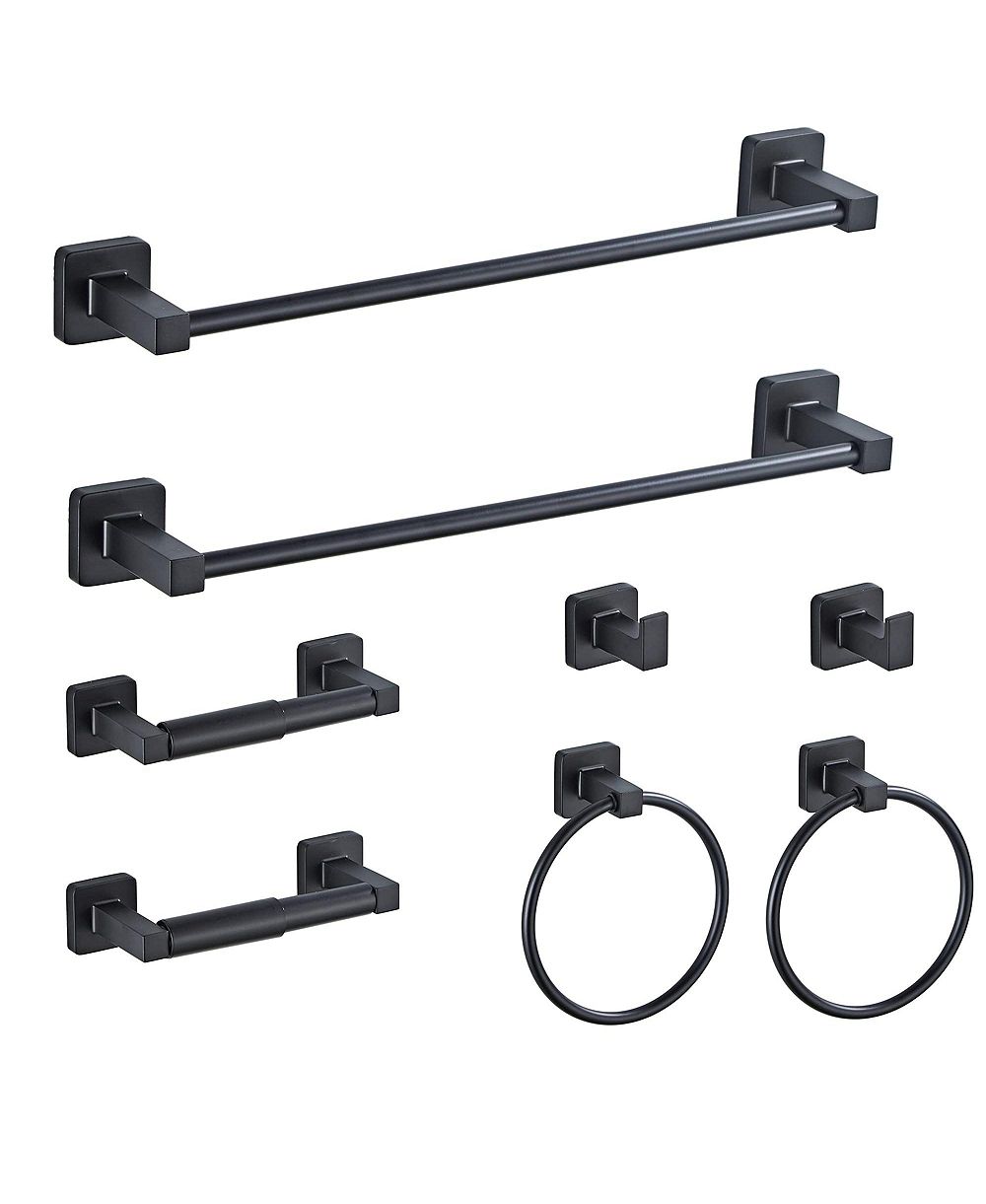 CYQBD 8Pieces 16" Bathroom Hardware Set Stainless Steel Wall Mounted