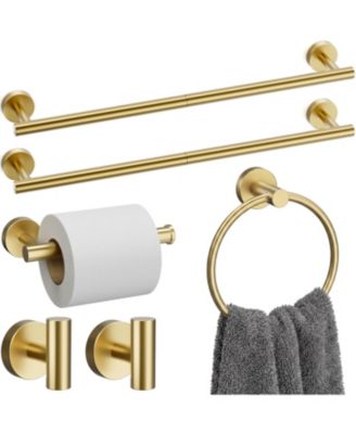 CYQBD 6 Pieces Bathroom Hardware Accessories Set SUS304 Stainless Steel Wall Mounted