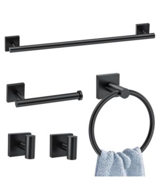 CYQBD 5 Pieces 23.6" Towel Bar Set Bathroom Hardware Stainless Steel Wall Mounted Holder