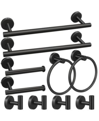 CYQBD 10pieces 16"Bathroom Hardware Set Brushed Nickel Towel Bar Toilet Paper Holder Robe Hook
