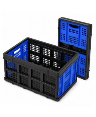 XDOVET 49L Collapsible Stackable Storage Crates 2 Pack