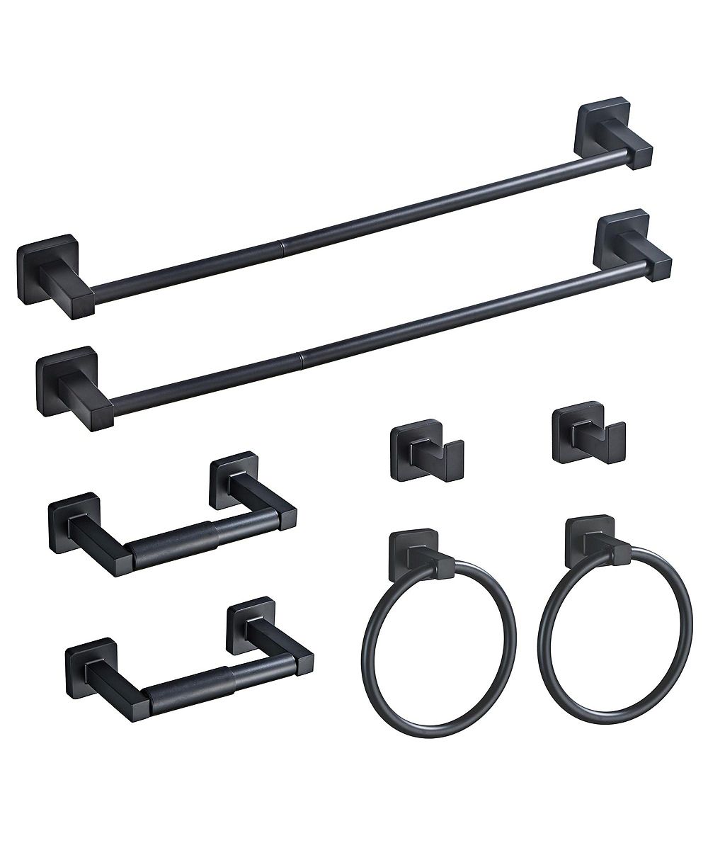 CYQBD 8Pieces 23.6" Matte Bathroom Hardware Set Wall Mounted