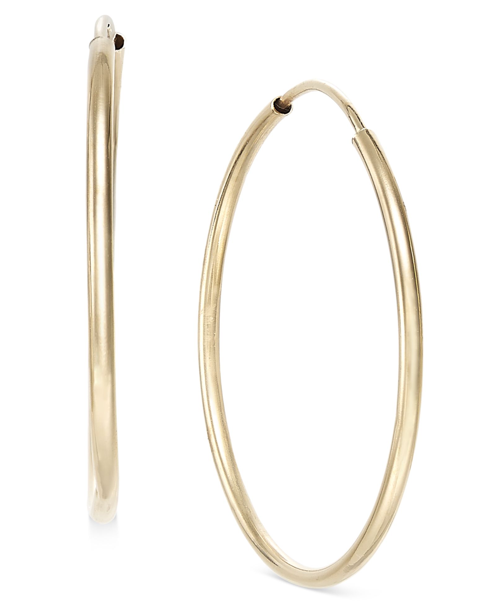 Серьги-кольца Polished Endless в 10k Gold