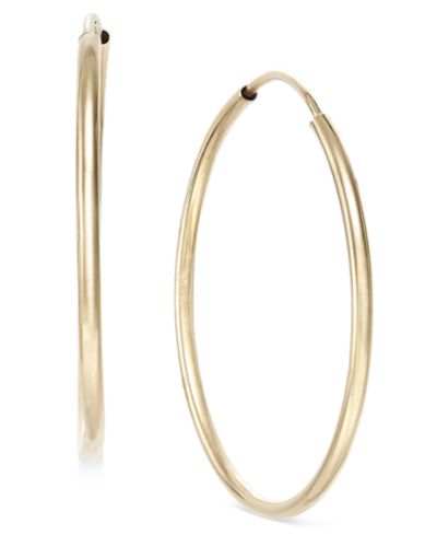 Серьги-кольца Polished Endless в 10k Gold
