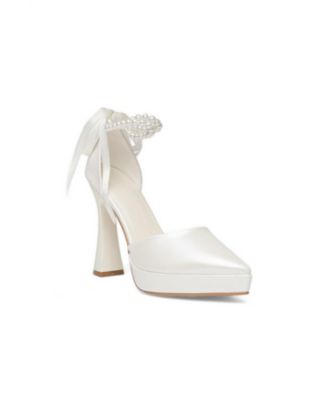 Forever and Always Shoes Women's Vanice Pearl Bridal High Heel Pump