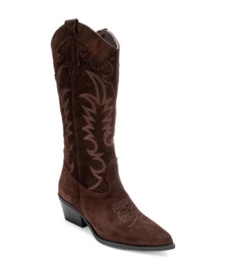 Brown suede