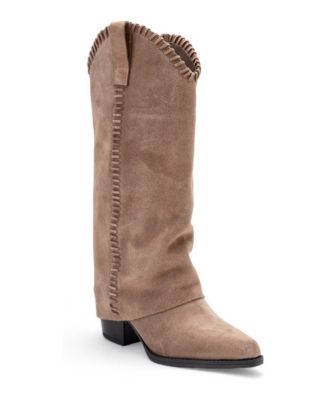 Forever & Always Shoes женские кожаные ботинки Velin с острым носком и блочным каблуком в западном стиле