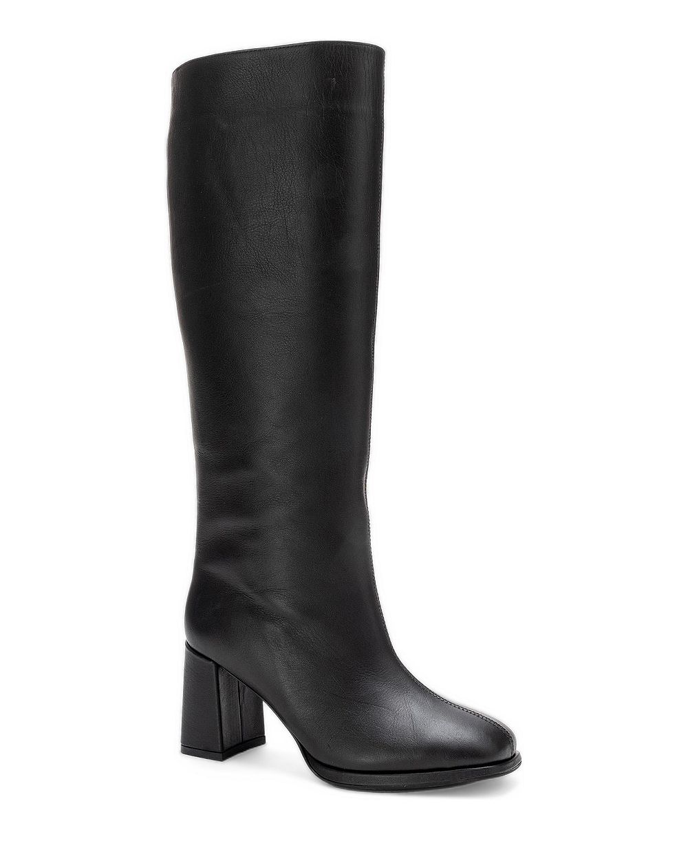 Forever & Always Shoes Javen Knee-High Square-Toe Block-Heel Boots