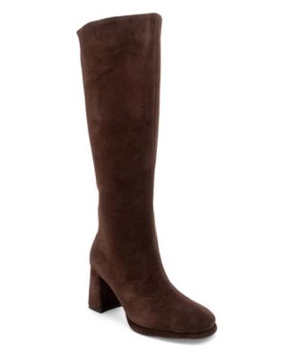 Brown suede