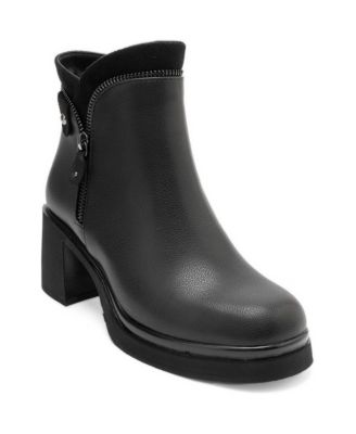 Prologue Shoes Women's Raphael Zipper Block Heel Boot