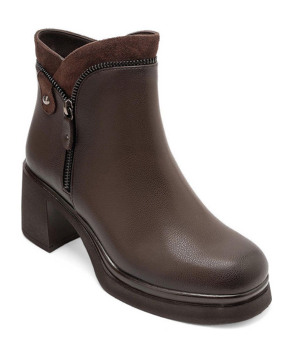Prologue Shoes Women's Raphael Zipper Block Heel Boot