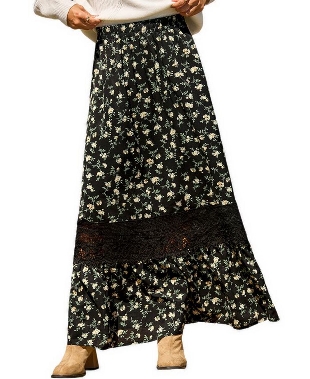 Cupshe Women's Picked for You Maxi A-Line Lace Skirt
