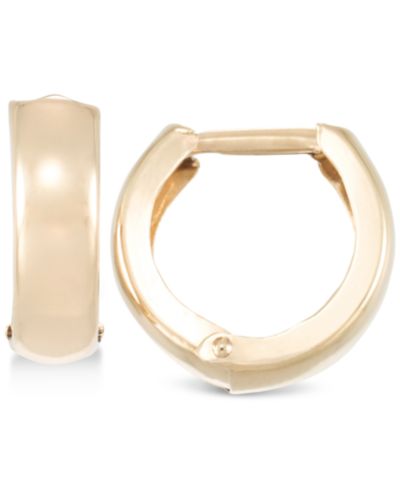 Серьги-кольца Polished Wide Huggie из 10k Gold