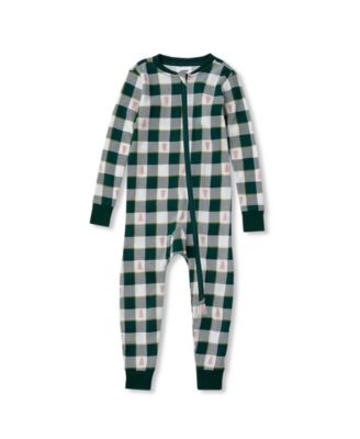 Red holiday trees/pine plaid