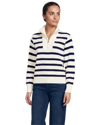 Lands' End Women's Drifter Slim Quarter Zip Sweater