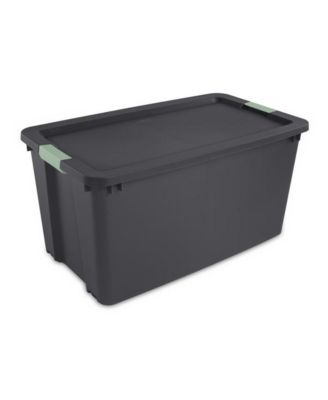 Sterilite 45 галлонов колесной контейнер с защелкой,stackable пластиковый контейнер для хранения, серый, 8 шт.