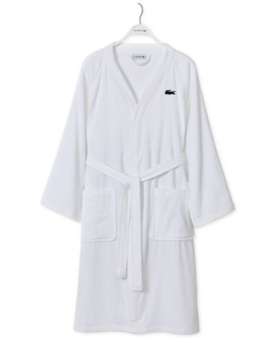 Банный халат Lacoste Home Logo Patch 100% хлопок пике