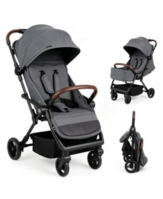 Gymax Lightweight Baby Stroller w/One-Hand Folding Adjustable Canopy Backrest Footrest