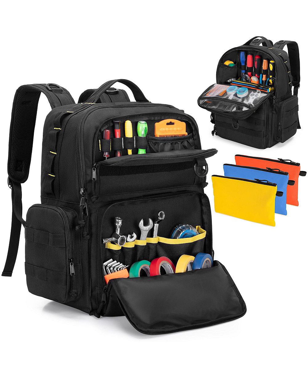 XDOVET Heavy-duty Tool Bagpack For Men With 3 Pouches