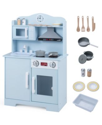 Costway светящаяся вытяжка для деревянной игровой кухни, 9 предметов, возраст 3+