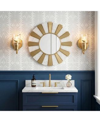 Parrot Uncle 5" Antique Seeded Glass Modern Arch Bathroom Vanity Light Wall Sconce