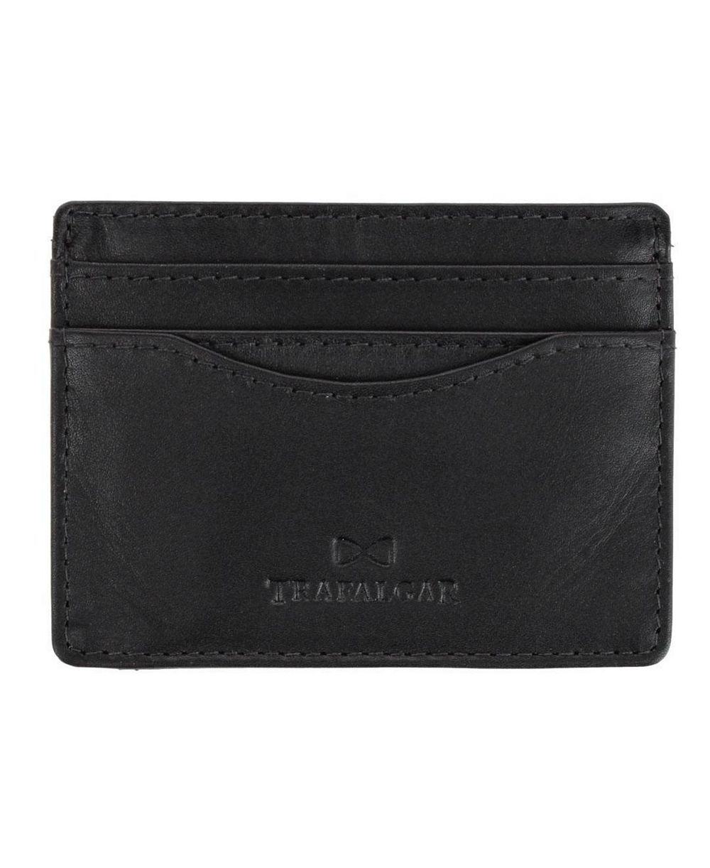 TRAFALGAR Men's Ion Curved Side Slot Leather Card Case