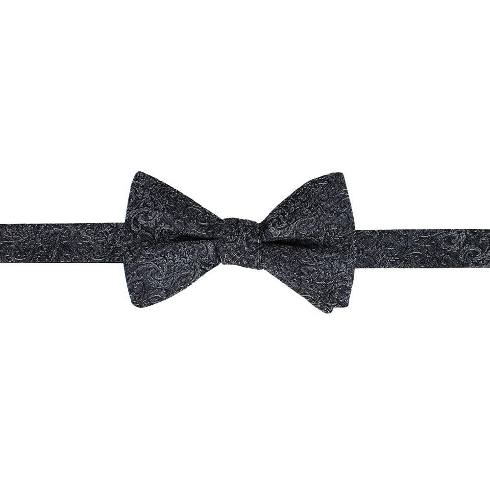 TRAFALGAR Men's Esteban Scrolling Vines Tone-on-Tone Silk Bow Tie