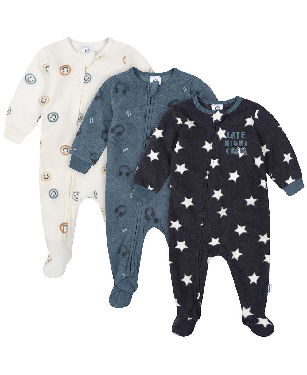 Gerber Baby -Pack Footless Fleece Pajamas