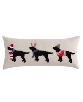 Eddie Bauer Buddy Holiday Beige Novelty Decorative Pillow, 10" X 23"