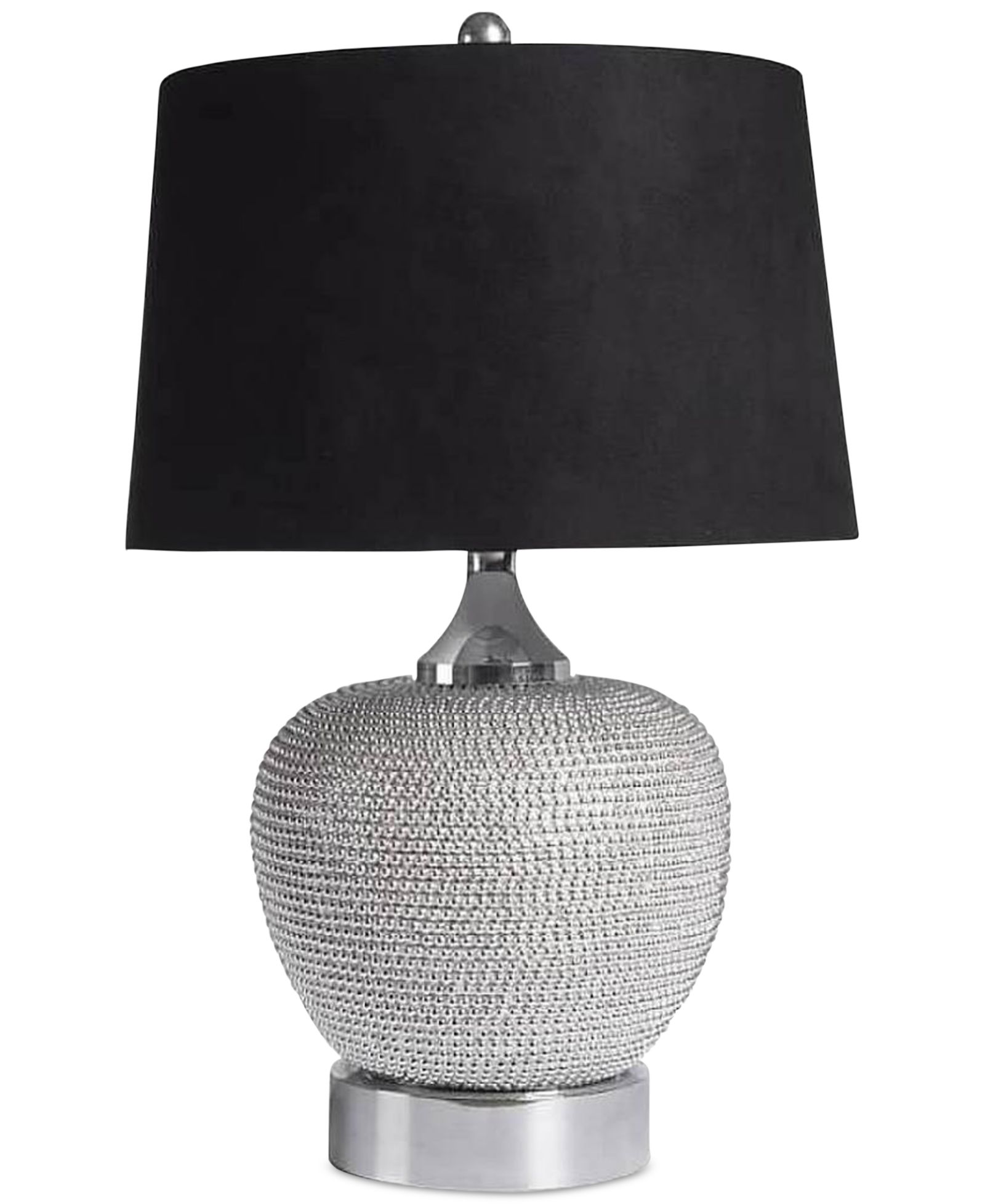 Abbyson Living Rory Silver-Tone Beaded Table Lamp