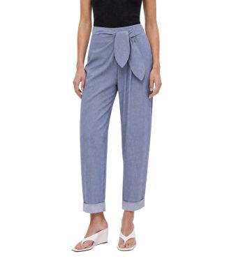 NOCTURNE Women's Tie Detail Pleated Trousers