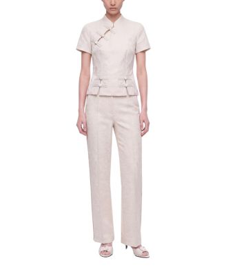NOCTURNE Women's Textured Mid Rise Trousers