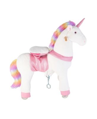 HONGGE Ride On Unicorn Pedal-Driven with Anti-Roll Stop Ring Toy, Ages 6+