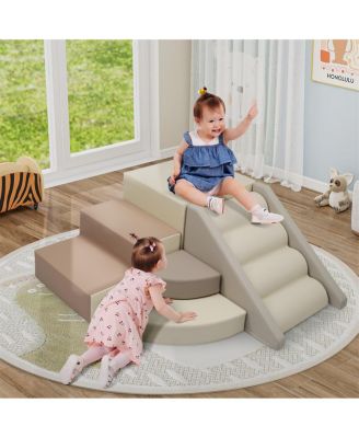 YOBTOP Soft Foam Climb and Crawl Corner Climber Play Set 9-Piece Activity Toy, Ages 12 Months-3 Years