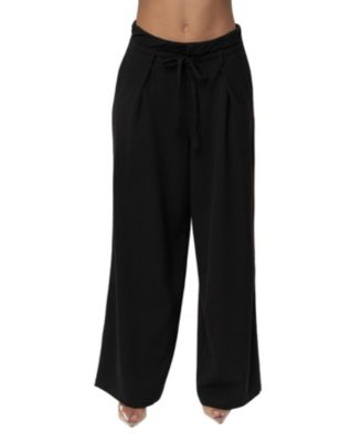 JLUXLABEL Women's Refined Ease High-Waisted Wide-Leg Pleated Pants