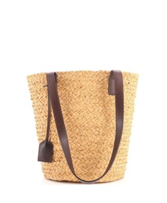 Pre-Owned Saint Laurent маленькая сумка-шоппер Panier Basket из рафии