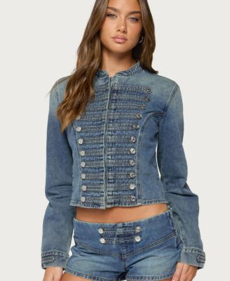 Edikted Women's Jazzy Denim Napoleon Jacket
